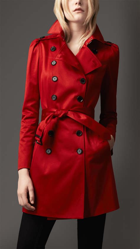 burberry red trench coat